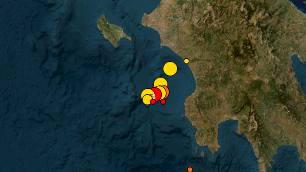 Εικόνα του άρθρου Δύο σεισμοί 5,6 και 5,7 Ρίχτερ ανατολικά των Στροφάδων