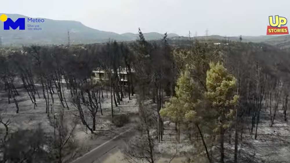 Βαρυμπόμπη: Drone καταγράφει το μέγεθος της καταστροφής