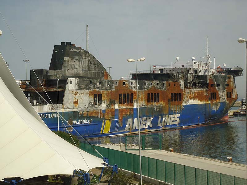Το Norman Atlantic στο λιμάνι του Μπάρι, 2015