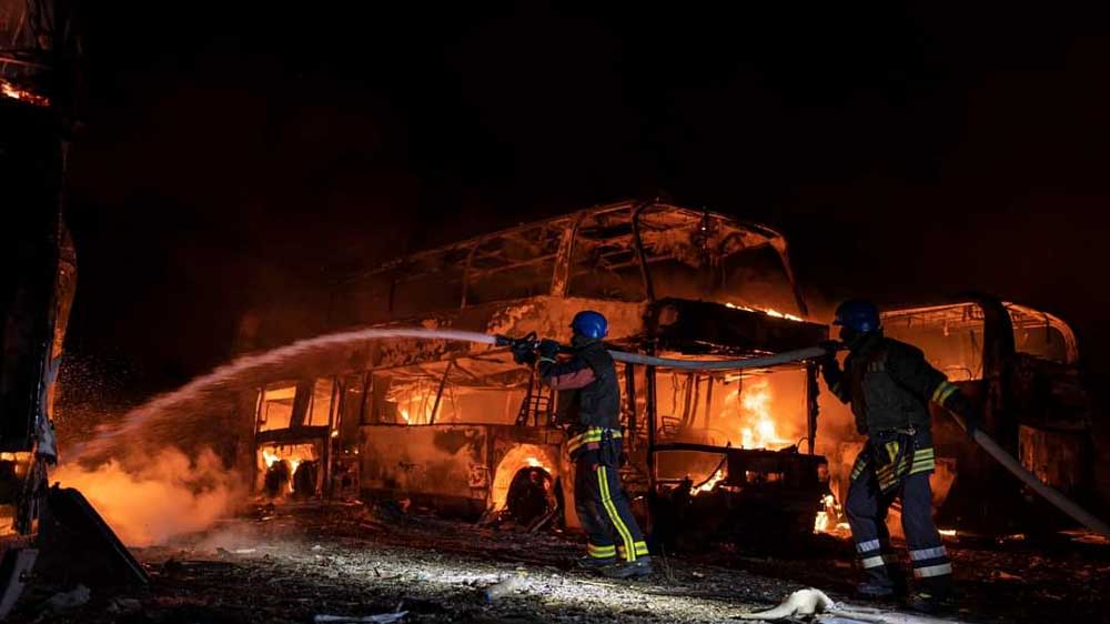 Ουκρανία: Μπαράζ ρωσικών αεροπορικών επιθέσεων στο Κίεβο