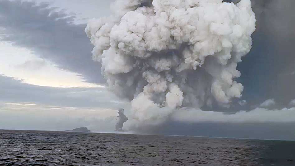 Ηφαίστειο Τόνγκα: Το κρουστικό κύμα έφθασε στην Ελλάδα