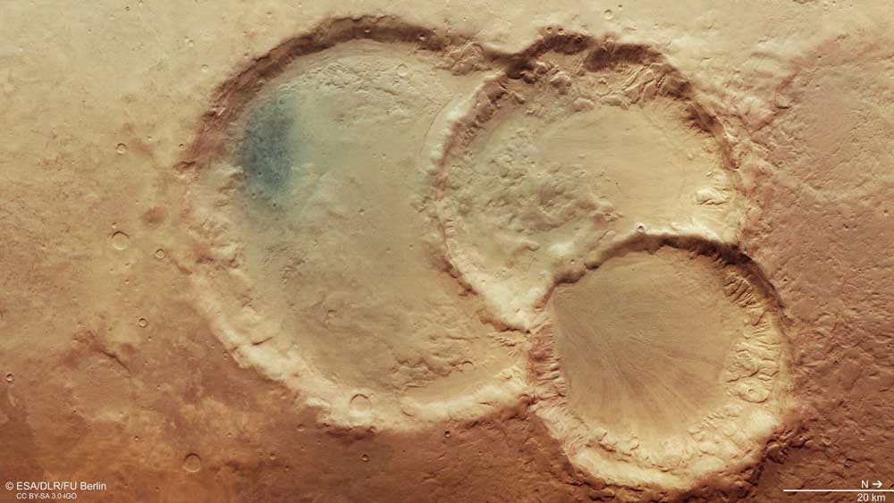 Εικόνα του άρθρου Φωτογράφησαν τριπλό κρατήρα στον Άρη