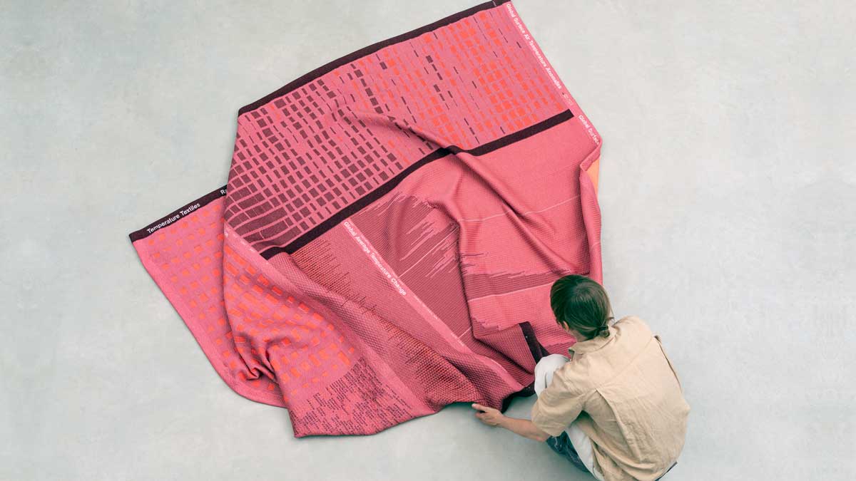 Εικόνα του άρθρου «Temperature Textiles», υφαντά με δεδομένα κλιματικής αλλαγής