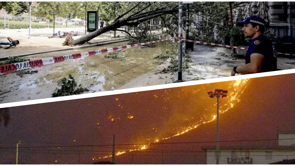 Εικόνα του άρθρου Η Ιταλία χωρισμένη στα δύο: Ο Νότος καίγεται, ο Βορράς πνίγεται