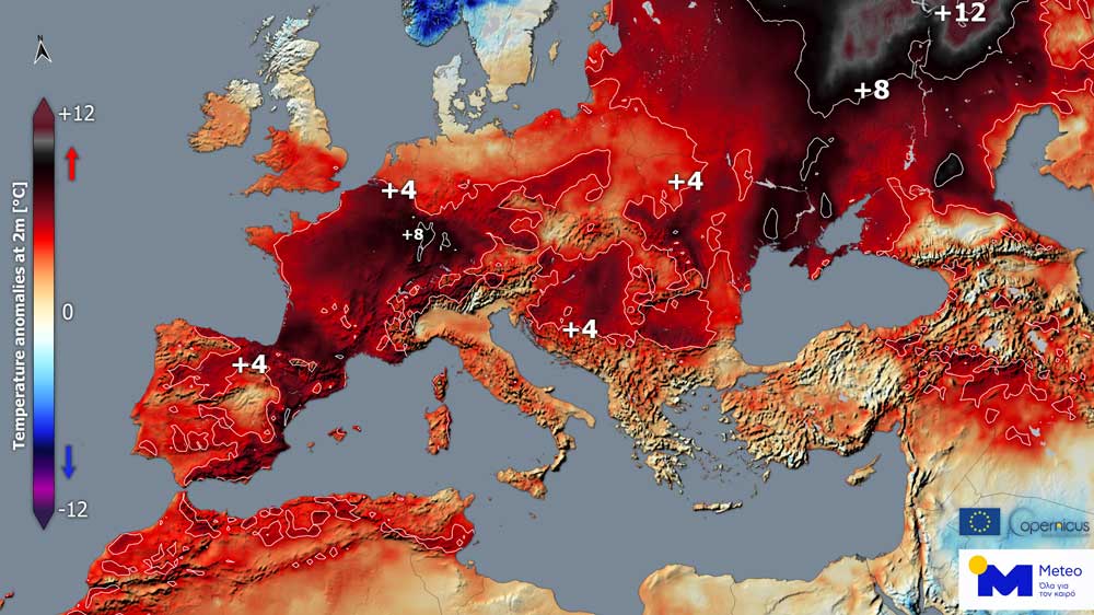 Εικόνα του άρθρου Ευρώπη: Καταρρίφθηκαν πολλά ρεκόρ υψηλών θερμοκρασιών